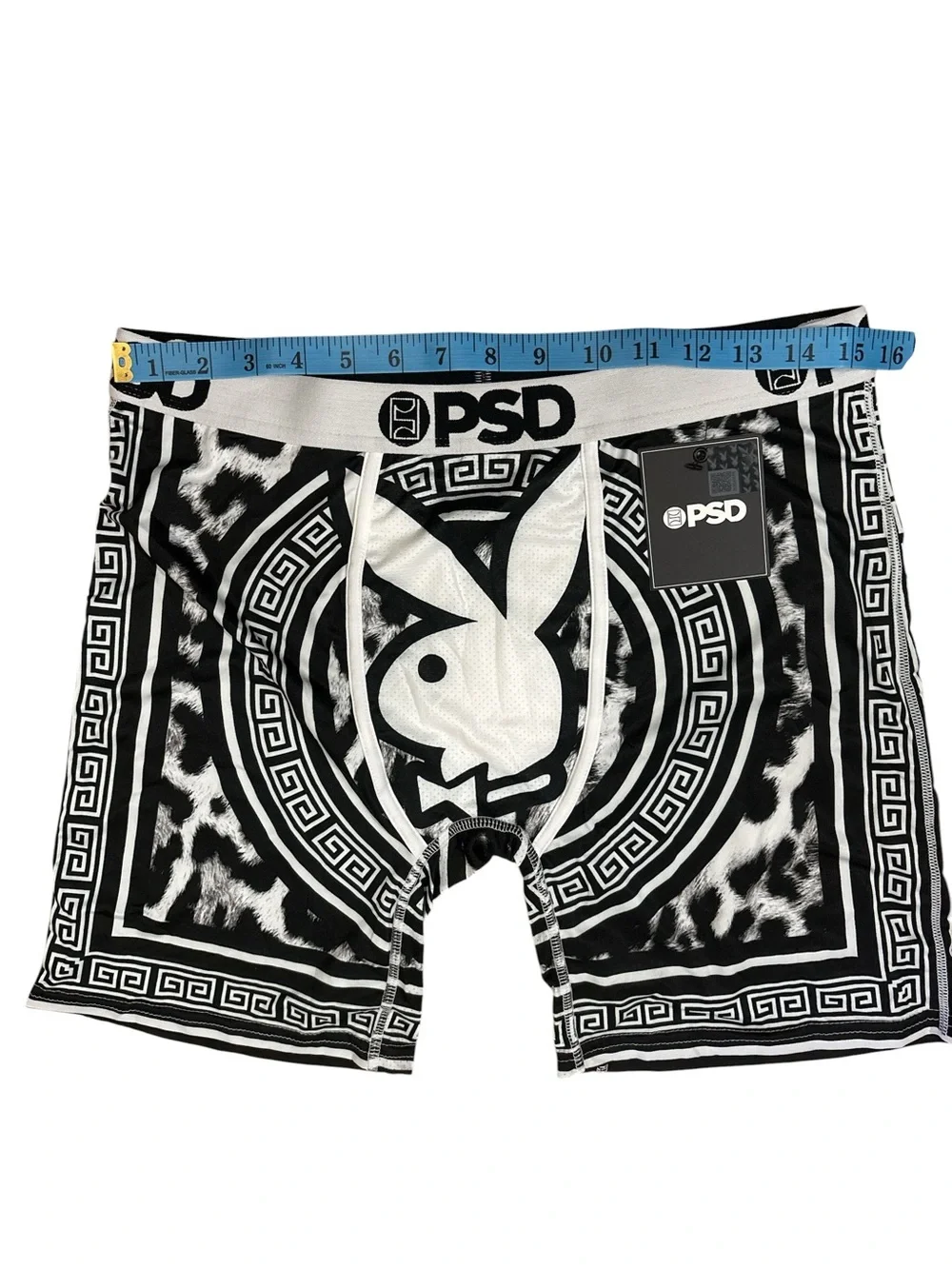 PSD PLAYBOY Black and White Logo Boxer Briefs XL